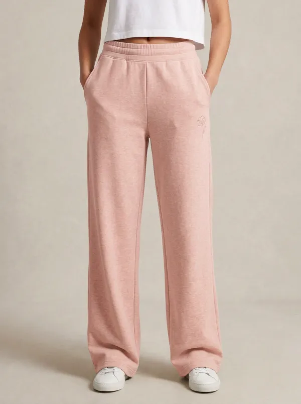 Women's Relaxed Minimalist Floral Line Art Printed Sweatpants
