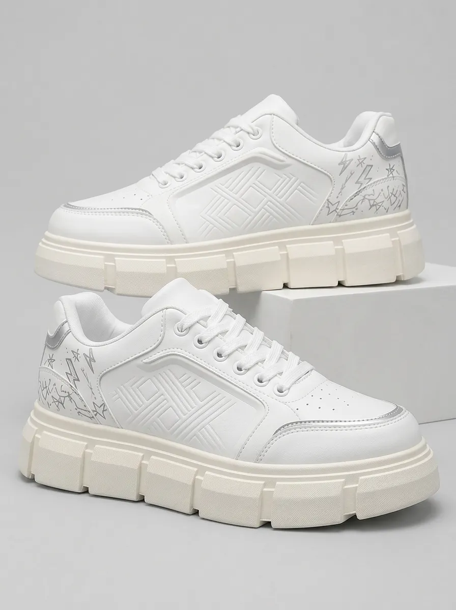 Men's Streetwear Lightning Star Pattern Skate Shoes