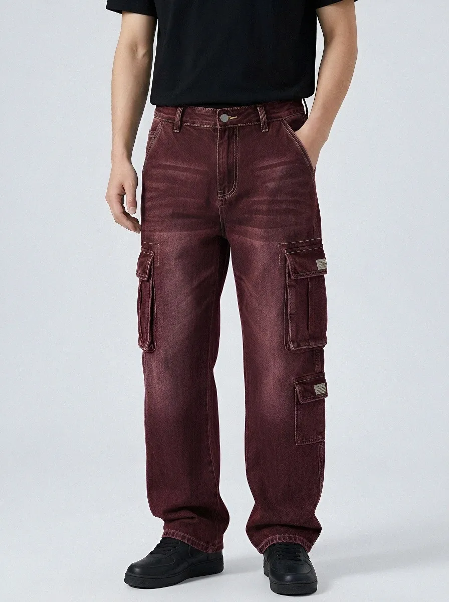 Men's Mid-Wash Utility Pocket Cargo Pants