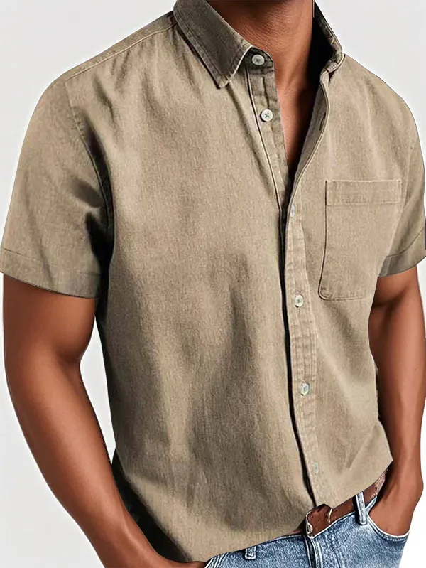 Everyday Garment Washed Pocket Shirt