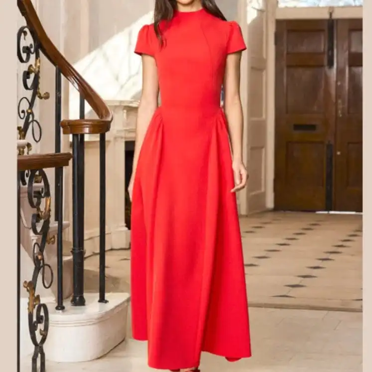 Modern Cap-Sleeve Women's Maxi Dress