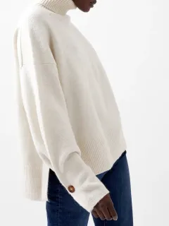 Gentle Style Soft High Collar Loose Sweater