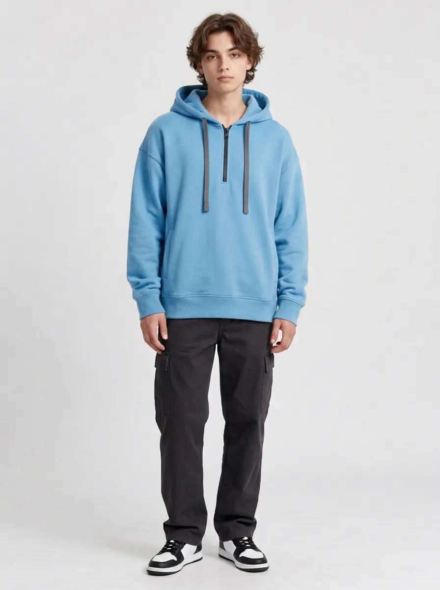 Unisex Quarter Zip Fresh Look Hoodie