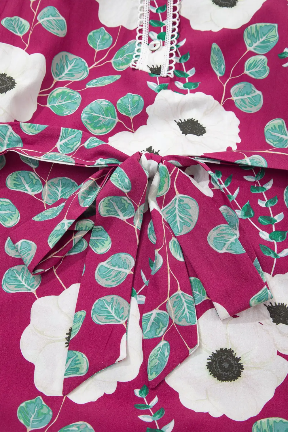Gathered Detail Floral Printed Puff Sleeve Mini Dress