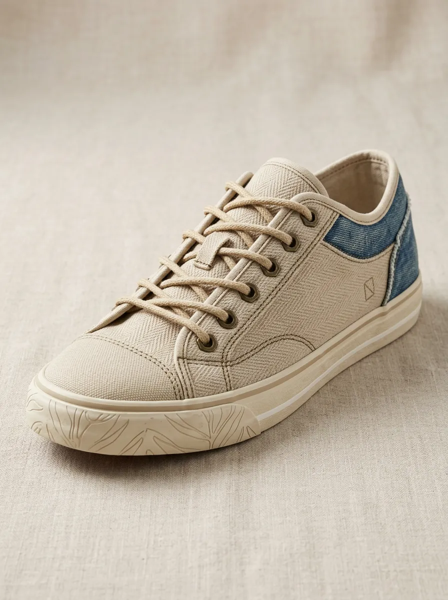 Modern Herringbone Graphic Profile Men's Canvas Shoes