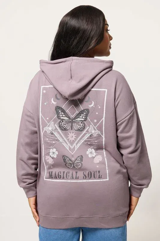 Mauve Purple Celestial Hoodie