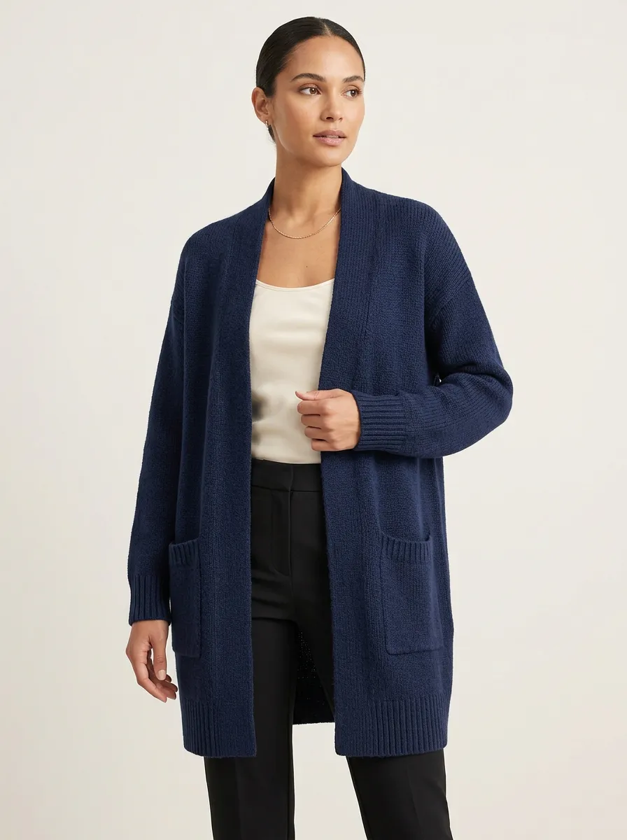 Women's Casual Daily Wear Knitted Open Front Cardigan