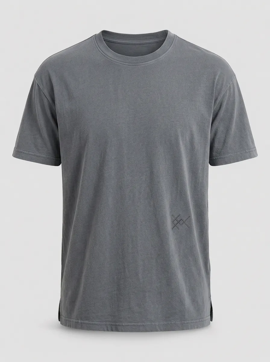 Men's Minimalist Geometric Logo Printed Breathable T-shirt