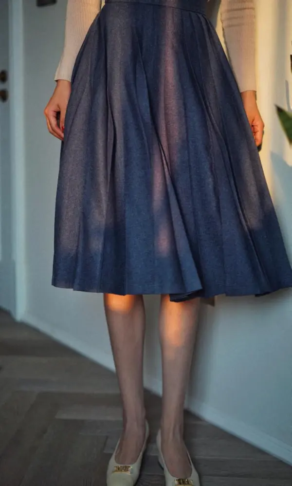Practical Neat Everyday Casual Pleated Skirt