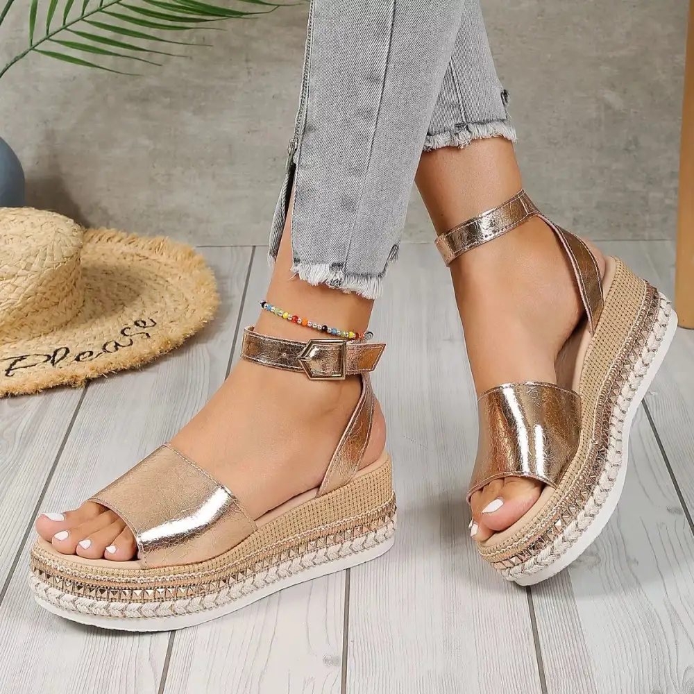 Light Open Toe Wedge Sandals