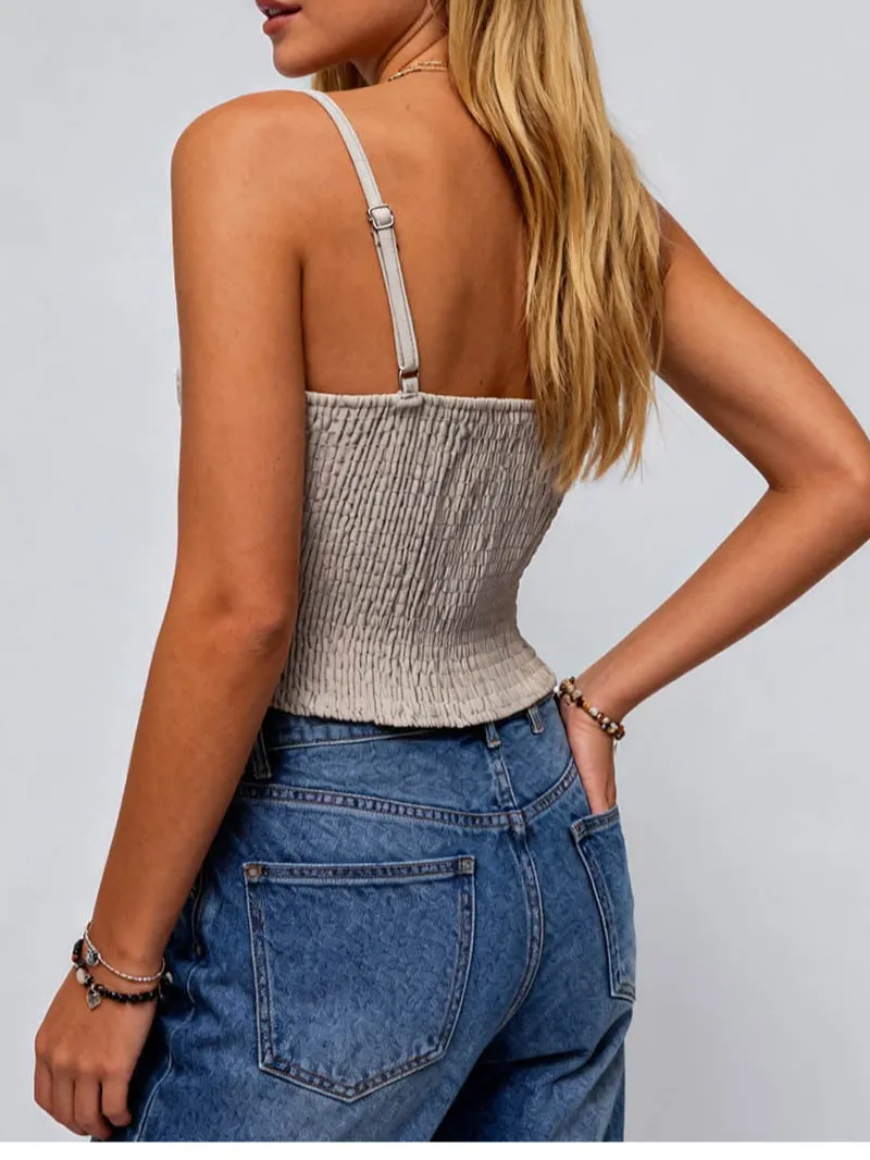 D Corset Cross Lace Up Cami Top