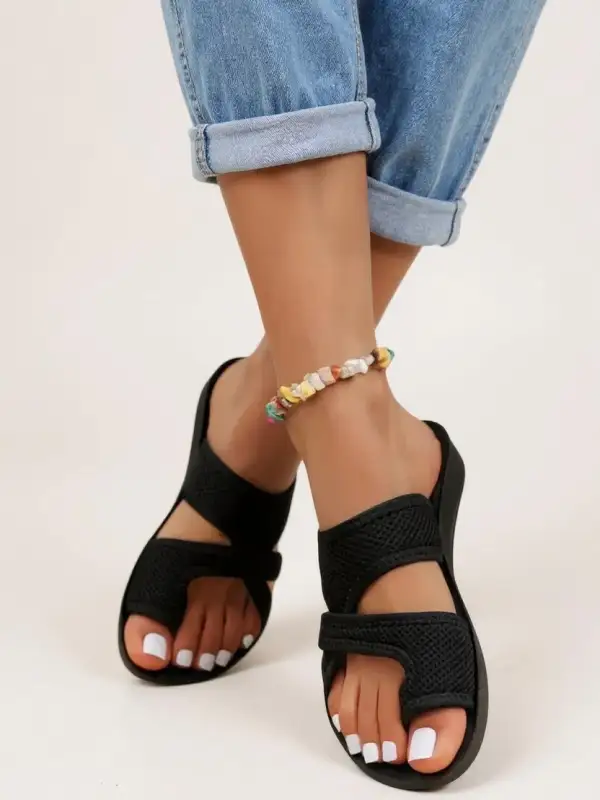  Mesh Cross Strap Comfort Slide Sandals Apparel