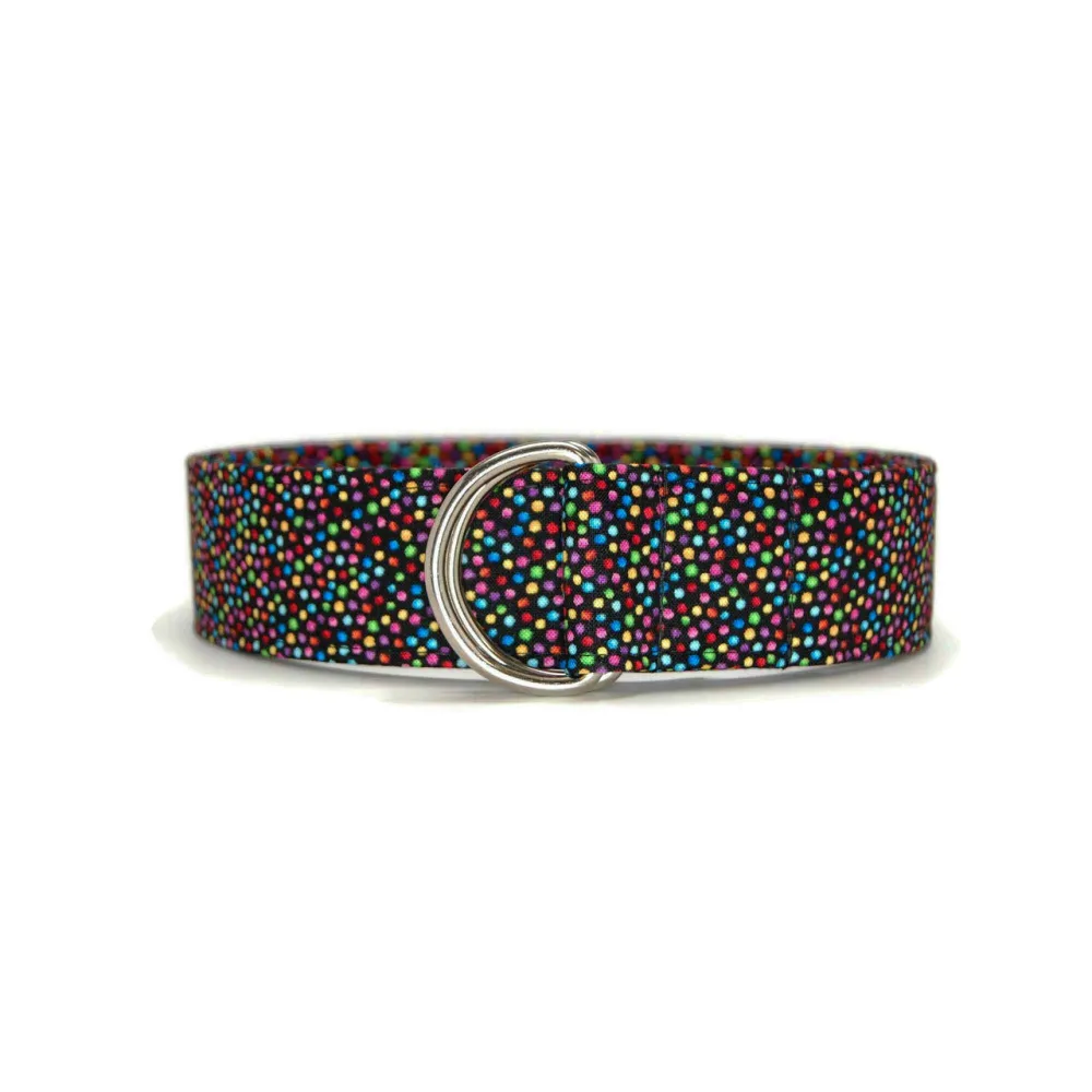 Confetti Polka Dot D-Ring Cotton Belt