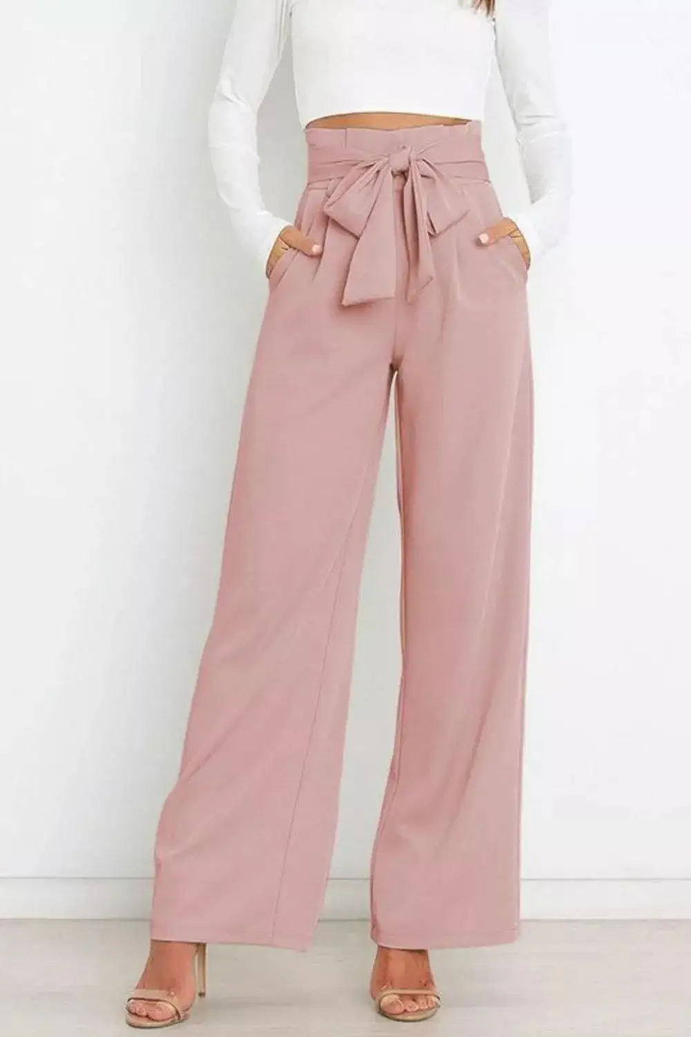 Wide Leg High Waist Pocketed Everyday Pants