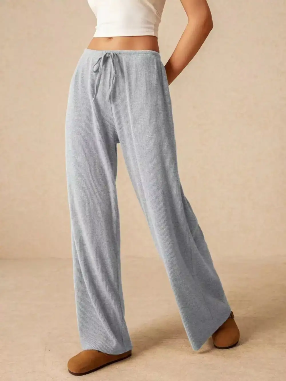 Weekend Drawstring Wide Leg Pants