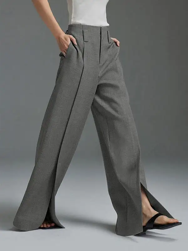 Women's High Waist Pleated Loose Fit Pants