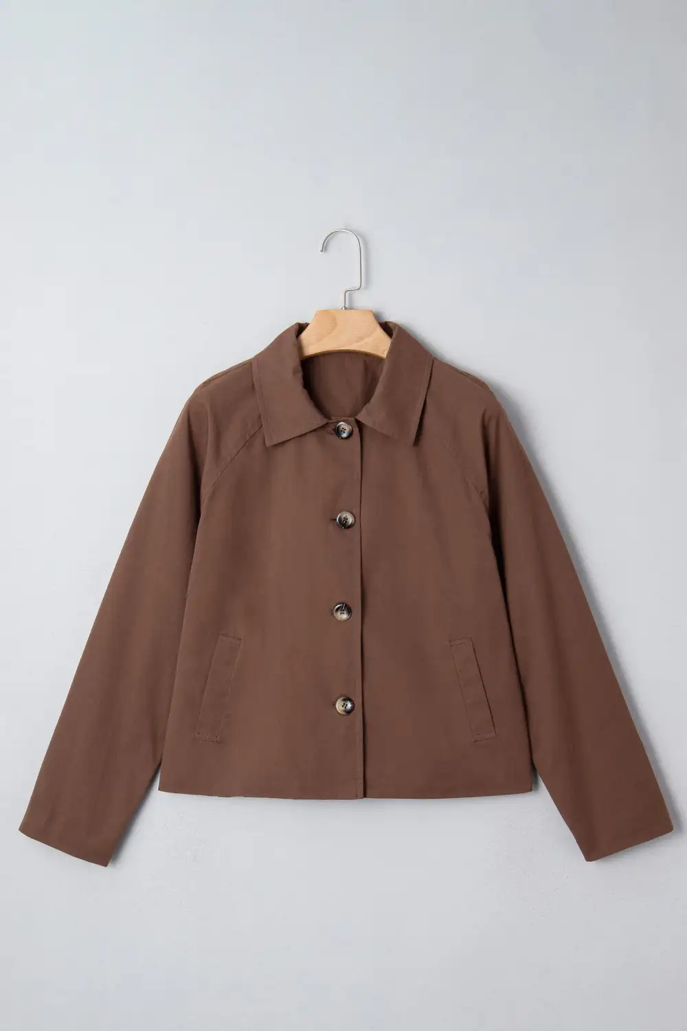 Collared Leopard-Print Patchwork Jacket