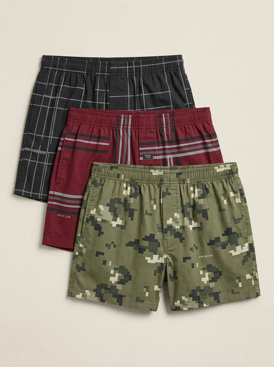 Camo Plaid Boxer Set