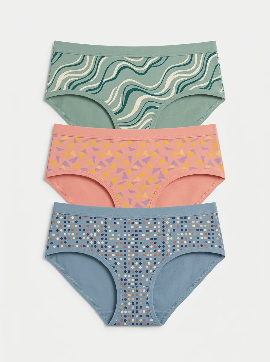 Dot Hipster Printed Briefs Three Pack