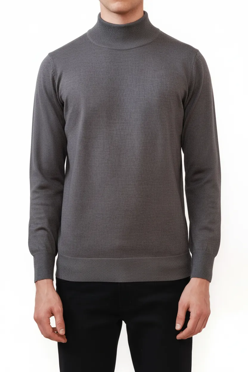 Versatile Slim Fit Viscose Turtleneck Sweater