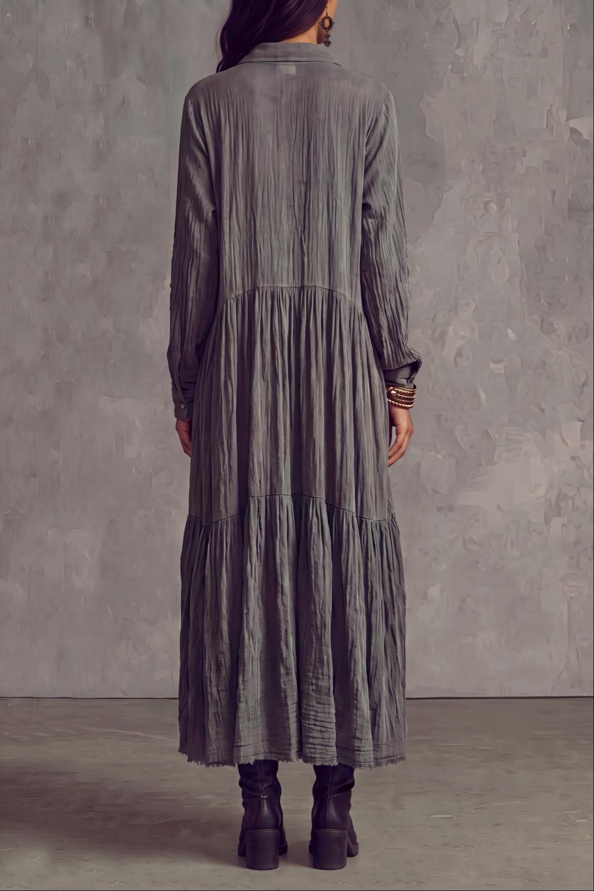 Button Front Casual Dress