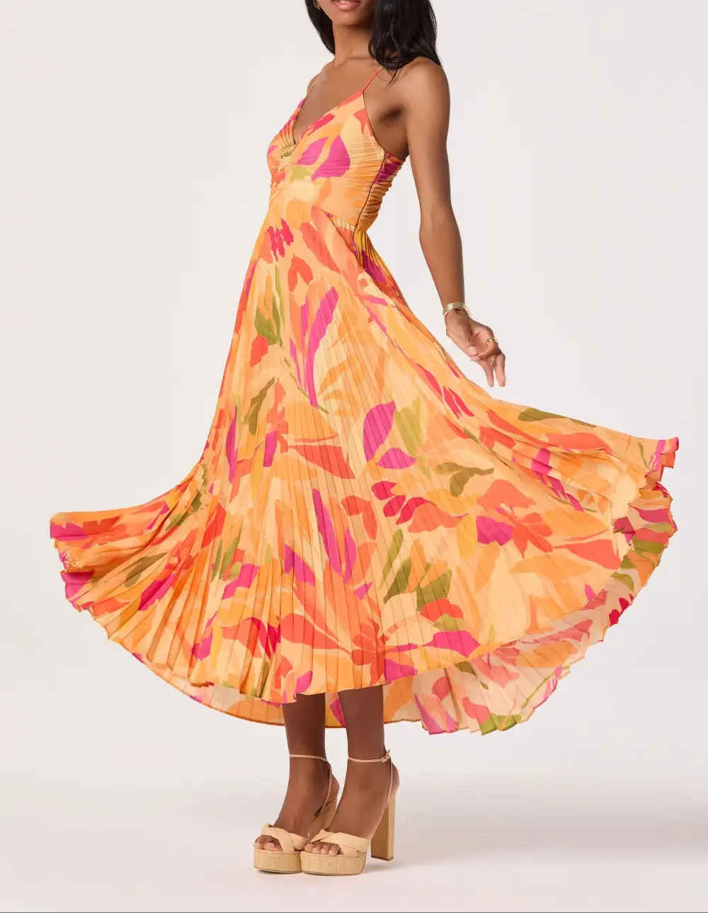 Floral Midi Easy Fit Dress
