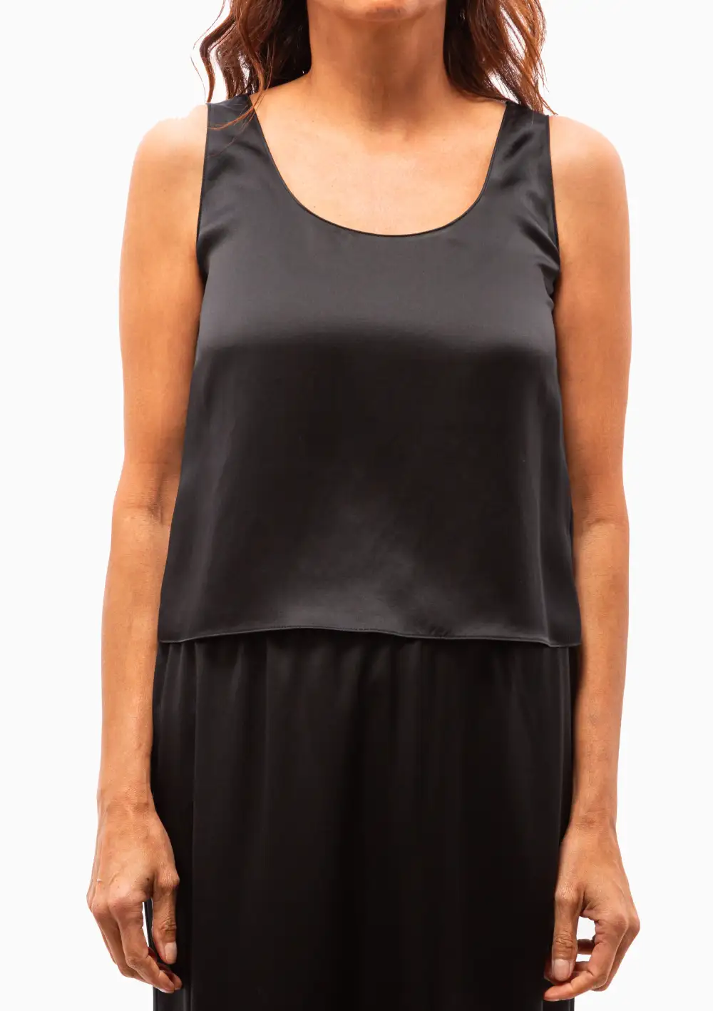 Silk V Neck Tank Top