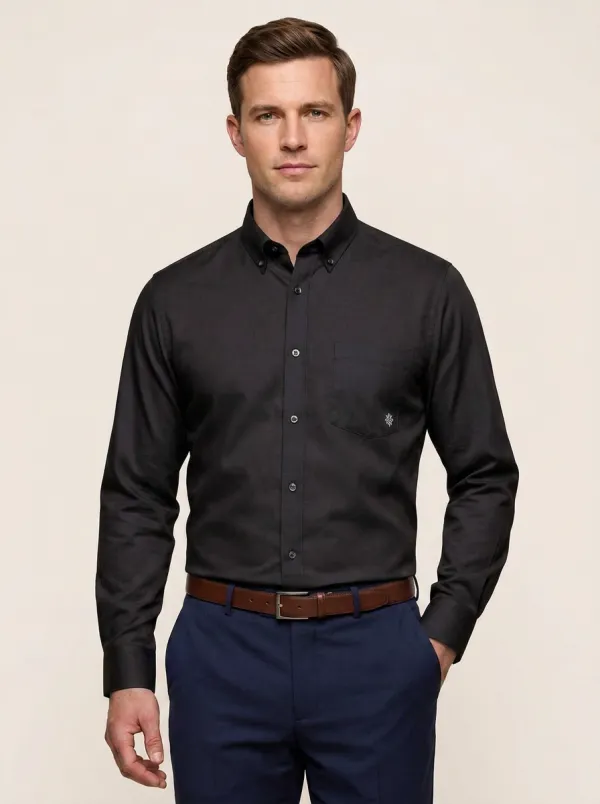 Men's Business Casual Non-Iron Cotton Button-Down Shirt