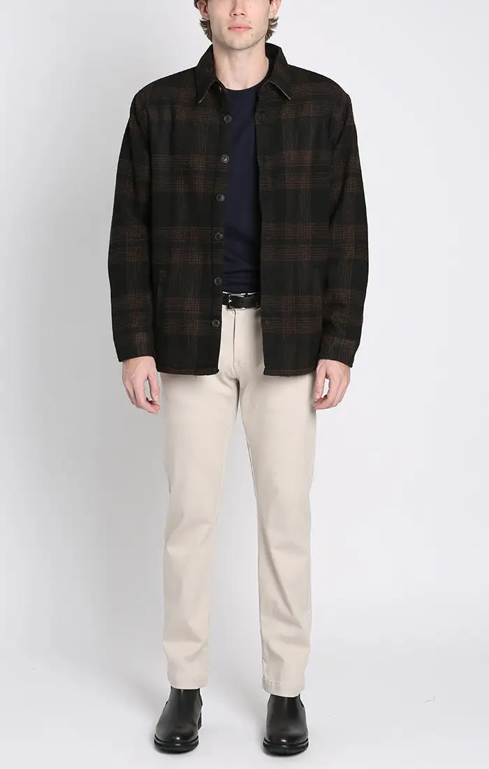 Wool Blend Sherpa Lined Shirt Jacket