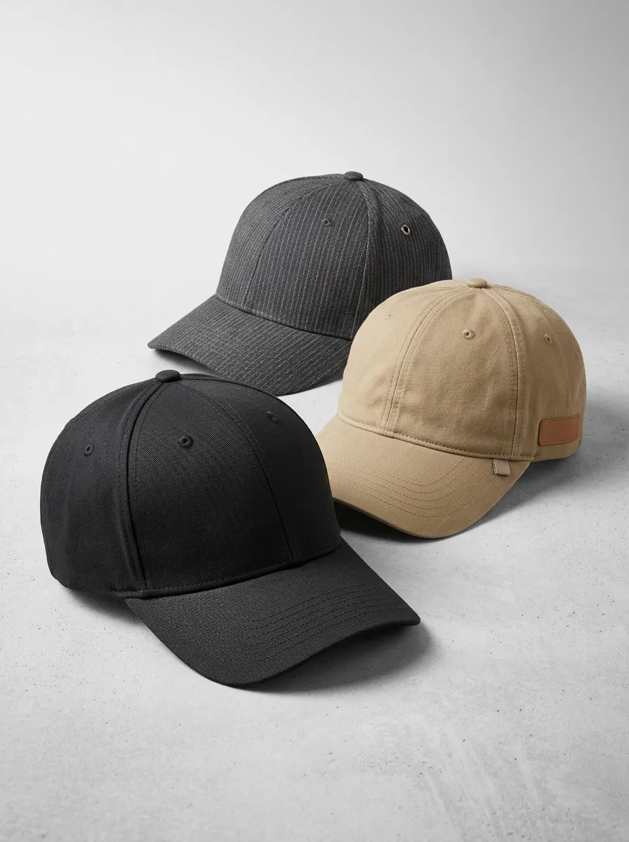 Solid Three-Pack Baseball Caps