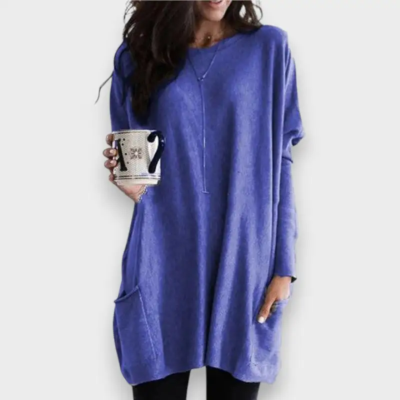 Pocket Detail Flowing Relaxed Casual Dress