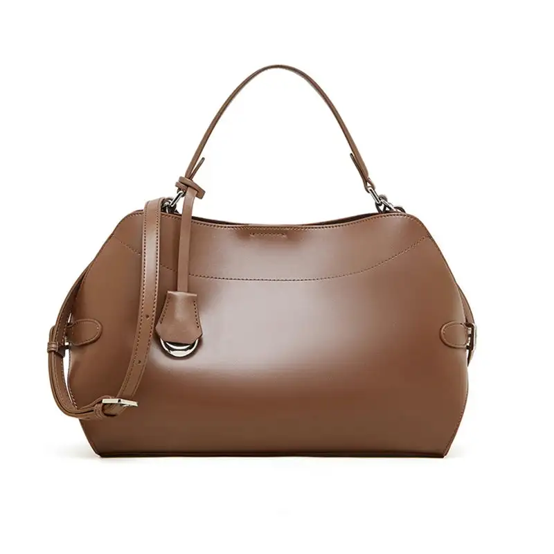 Genuine Leather Satchel Bag – Chic Soft-Structured Handbag for Everyday Elegance