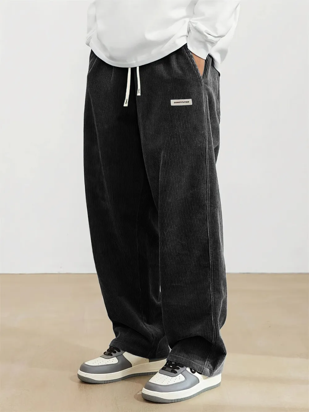 Everyday Corduroy Seamed Detail Trousers