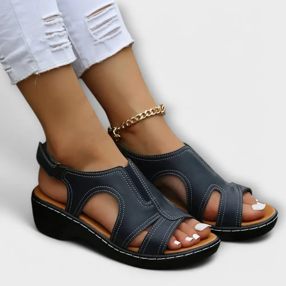 Classic Leather Supportive Flat Sandals