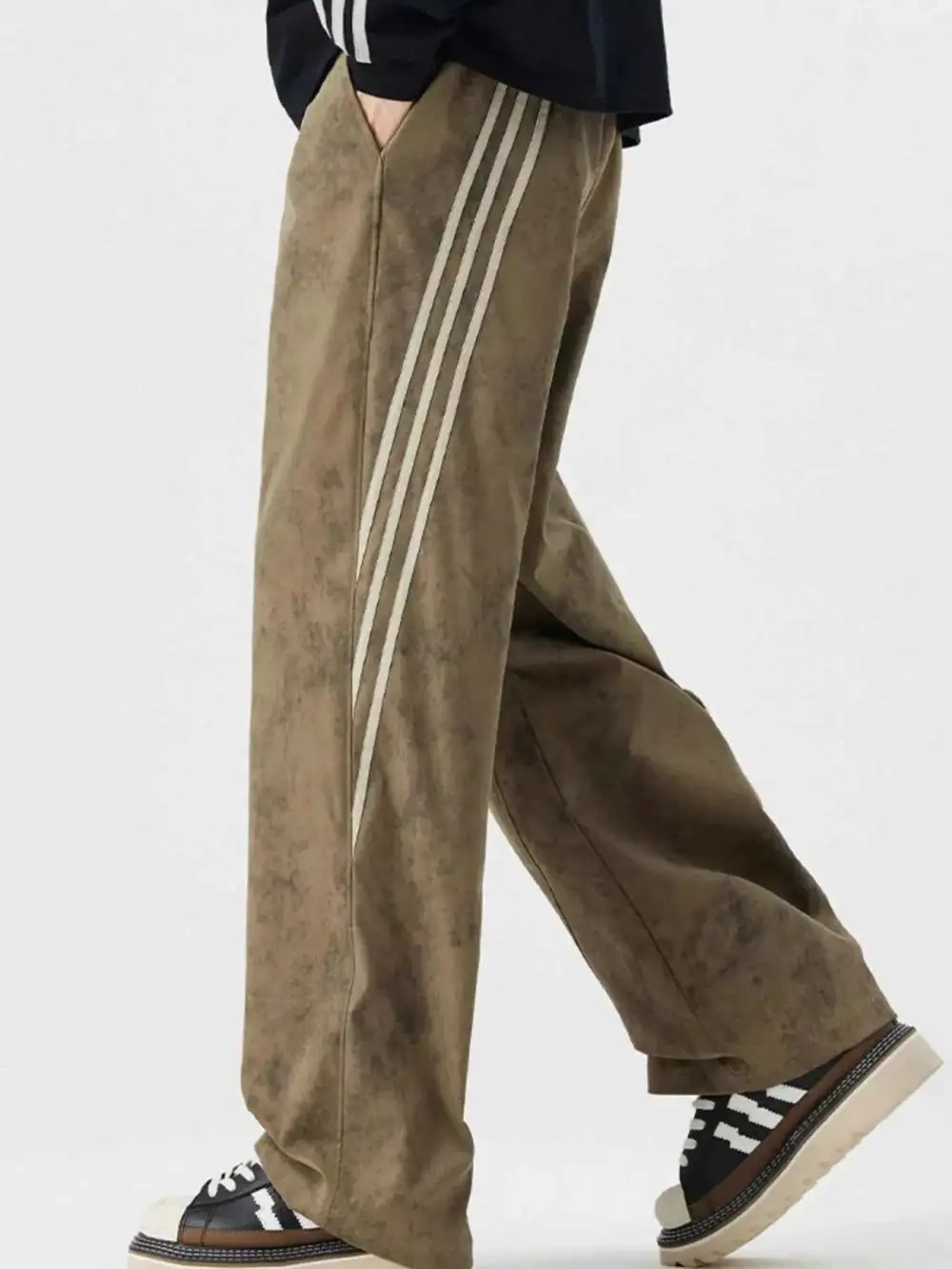 Tie-Dye Wide-Leg Casual Pants