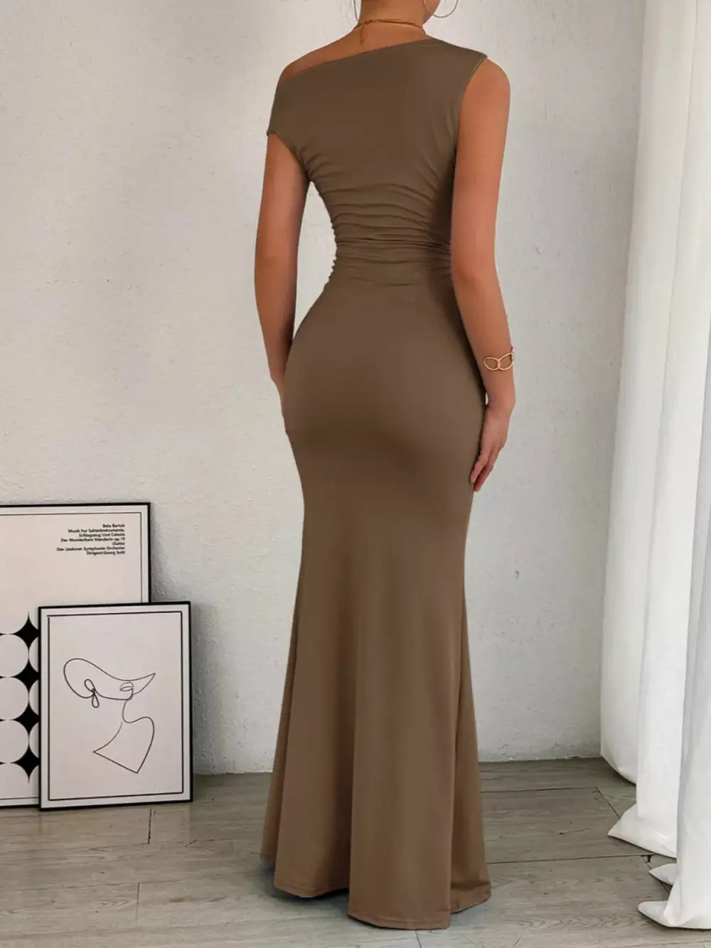 Easy Fit Ruched Maxi Dress