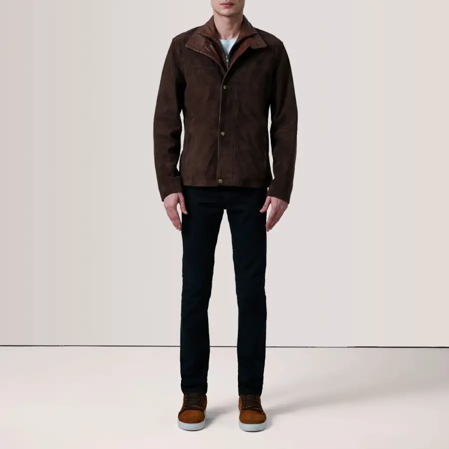 Men's Classic Racer Suede Jacket