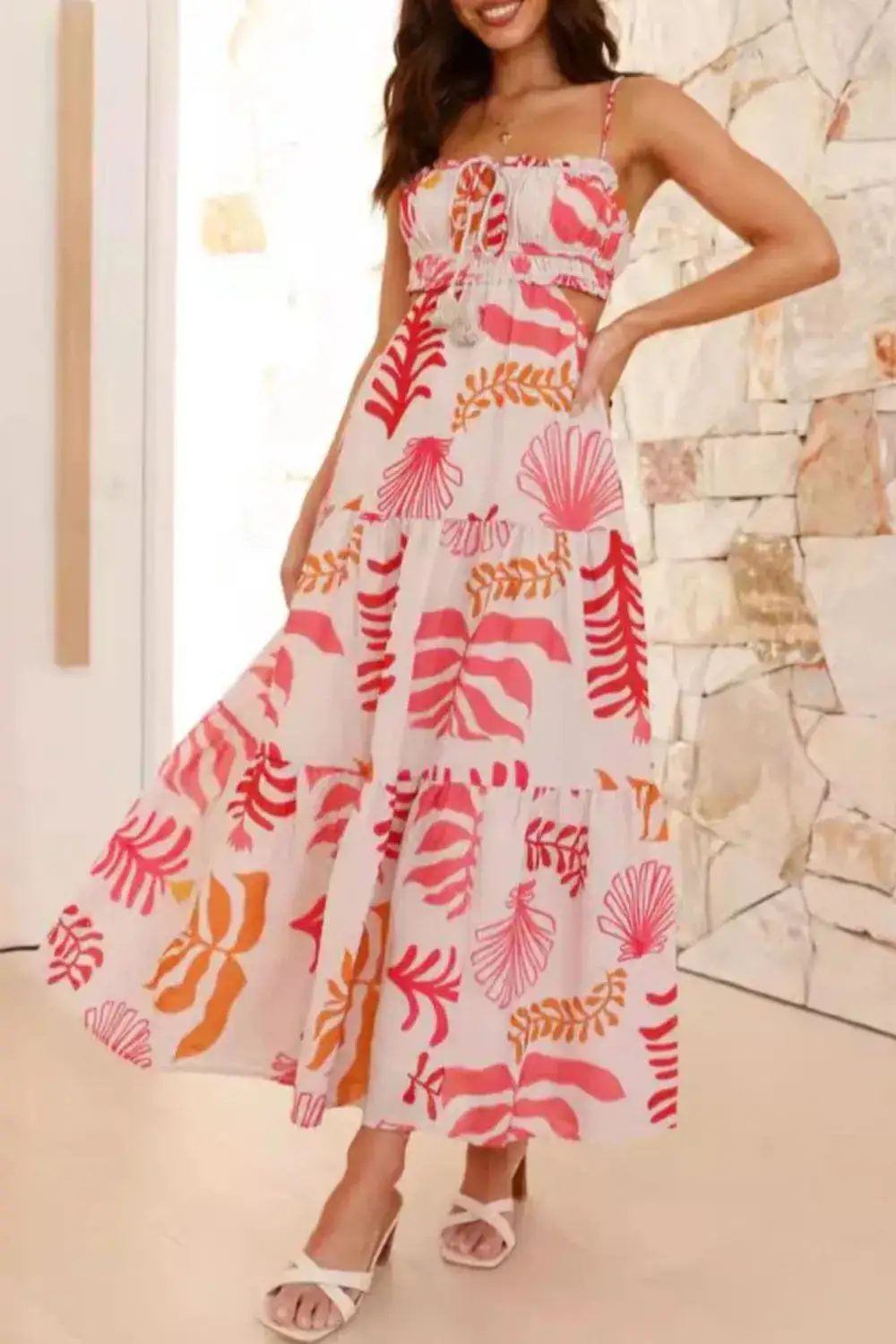 Soft Midi Cutout Dress