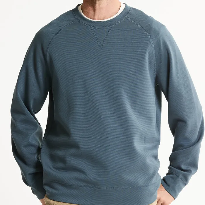 Performance Micro Stripe Knit Raglan Crewneck
