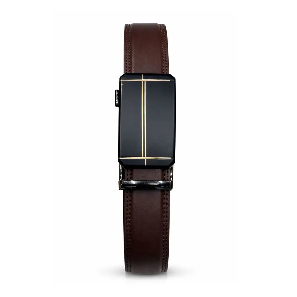 Auto Lock Refined Leather Waist Belt