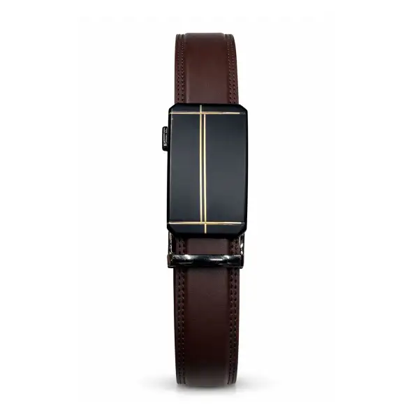 Auto Lock Refined Leather Waist Belt