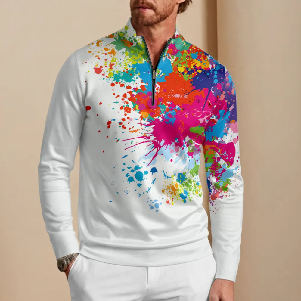 Clean Line Lightweight Long Sleeve Pullover Golf Shirt