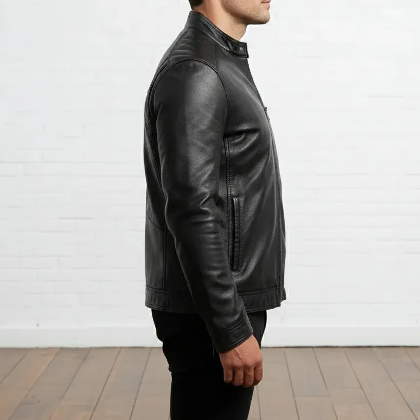 Cowhide Biker Motorcycle Jacket