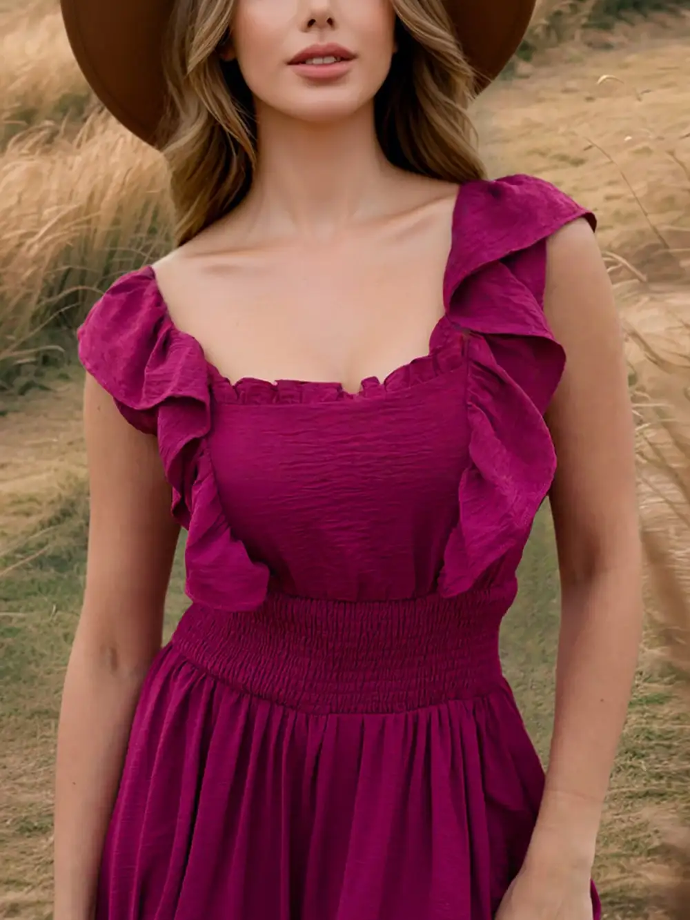 Off-Shoulder Ruffled Maxi Dress