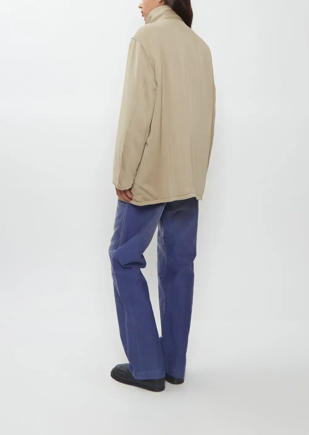 Women's Double Face Twill Stand Collar Coat