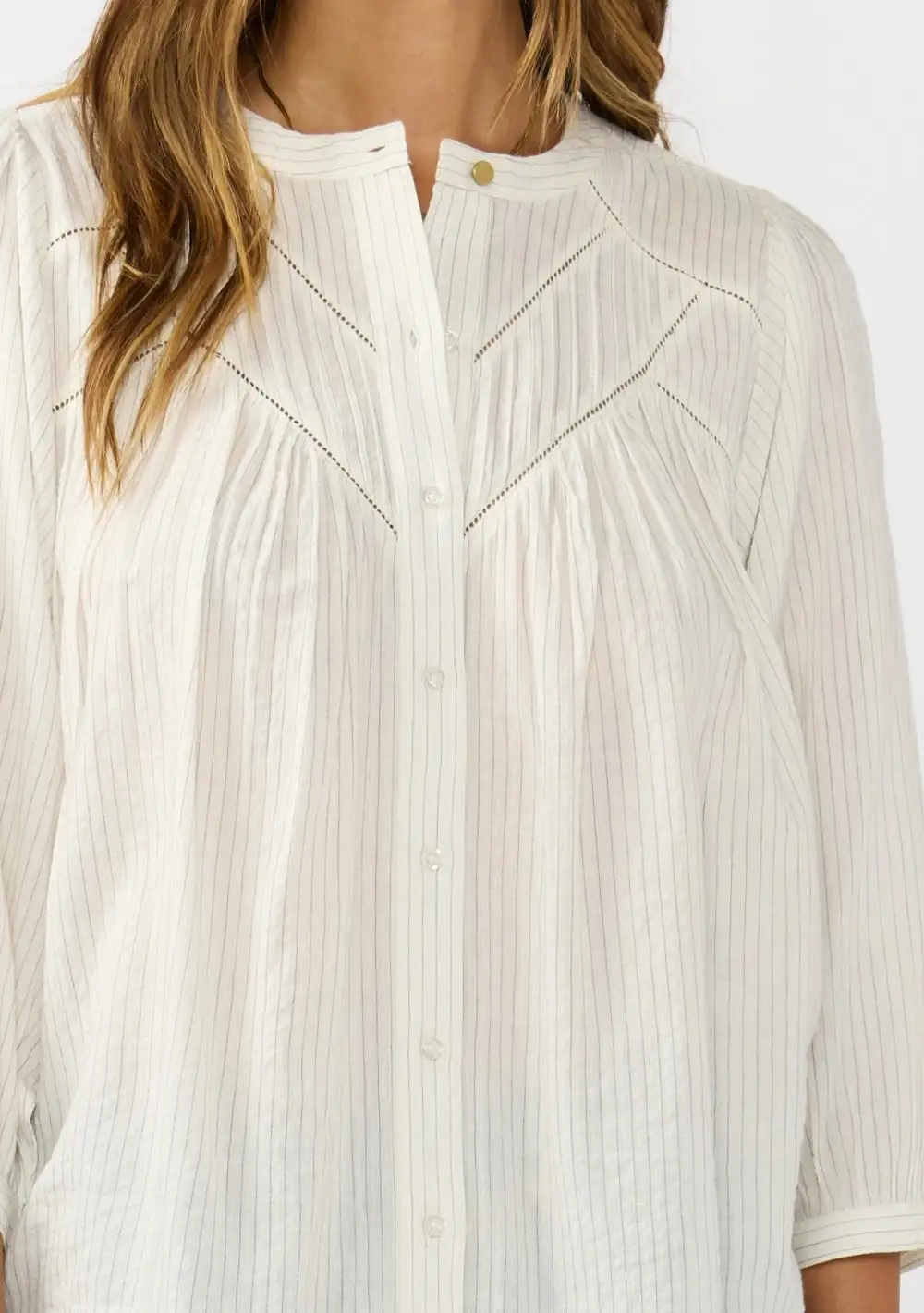 Pintuck Pinstripe Blouse