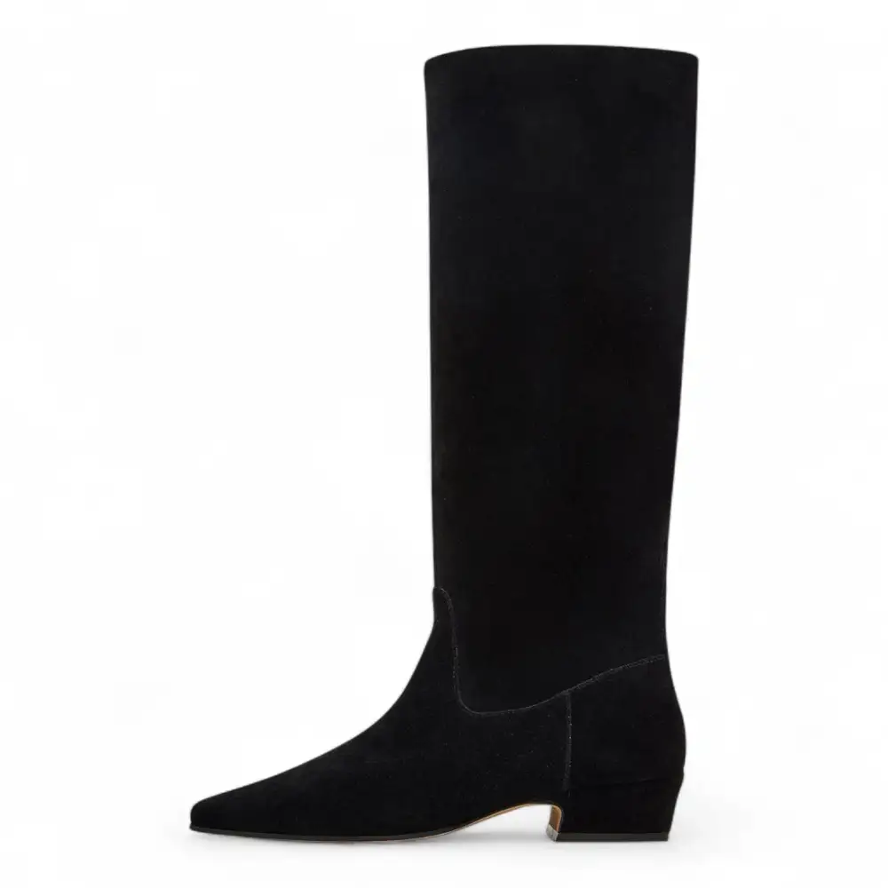 Dantelle Suede Block Heel Tall Boots