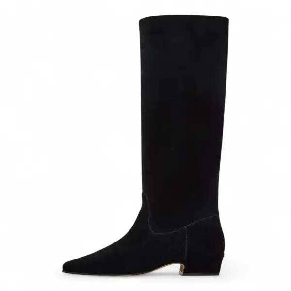 Dantelle Suede Block Heel Tall Boots
