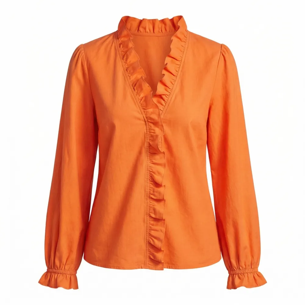  Ruffle Soft Blouse