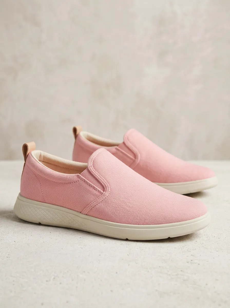 Slip-On Minimal Unisex Elastic Canvas Shoes